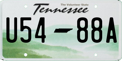 TN license plate U5488A