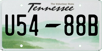 TN license plate U5488B