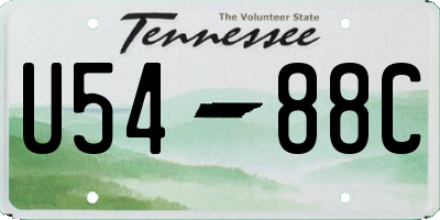 TN license plate U5488C