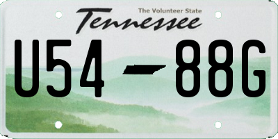 TN license plate U5488G
