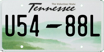TN license plate U5488L