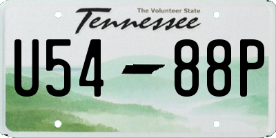 TN license plate U5488P