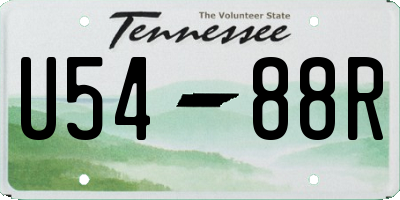 TN license plate U5488R