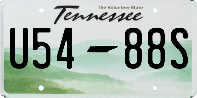 TN license plate U5488S