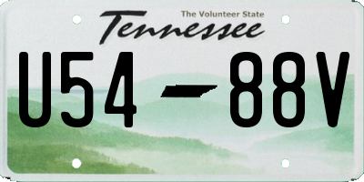 TN license plate U5488V