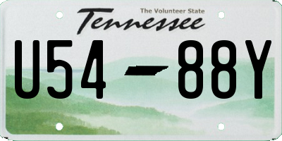 TN license plate U5488Y