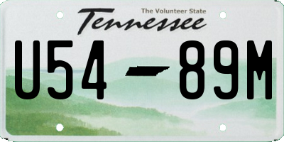 TN license plate U5489M