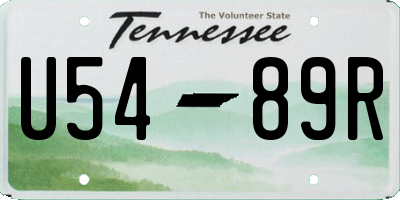TN license plate U5489R