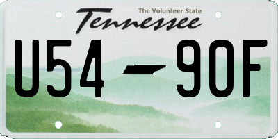 TN license plate U5490F