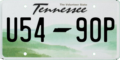 TN license plate U5490P