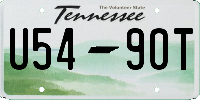 TN license plate U5490T