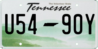 TN license plate U5490Y