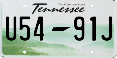 TN license plate U5491J