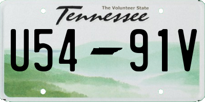 TN license plate U5491V