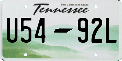 TN license plate U5492L