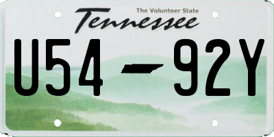 TN license plate U5492Y