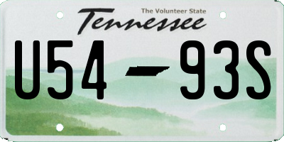 TN license plate U5493S