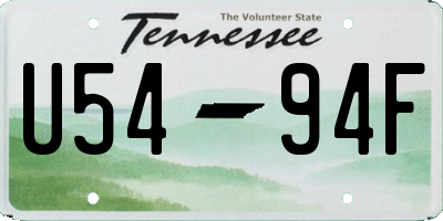 TN license plate U5494F