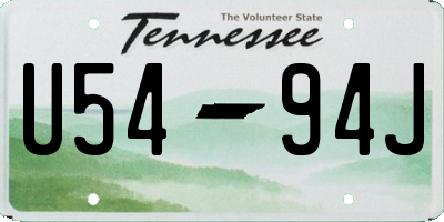 TN license plate U5494J