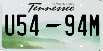 TN license plate U5494M