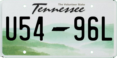 TN license plate U5496L