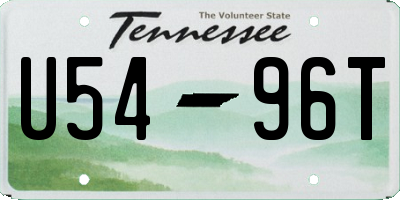 TN license plate U5496T