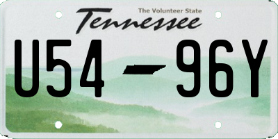 TN license plate U5496Y