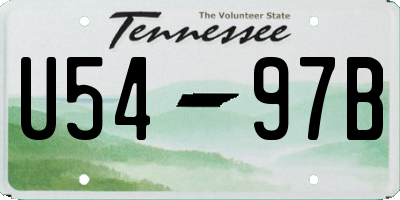 TN license plate U5497B
