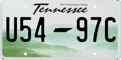 TN license plate U5497C