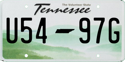 TN license plate U5497G