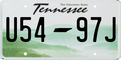 TN license plate U5497J