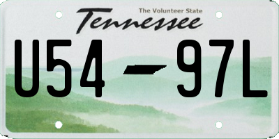 TN license plate U5497L
