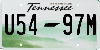 TN license plate U5497M