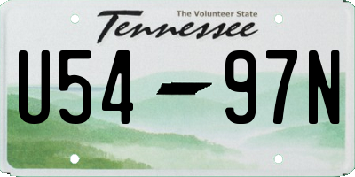 TN license plate U5497N