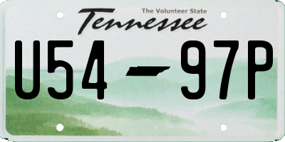 TN license plate U5497P