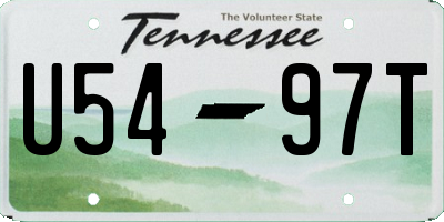 TN license plate U5497T