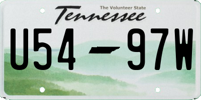 TN license plate U5497W