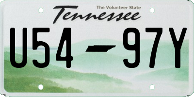 TN license plate U5497Y