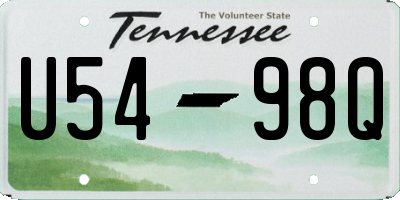 TN license plate U5498Q