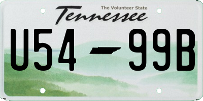 TN license plate U5499B