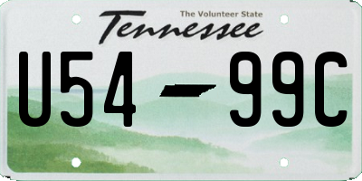 TN license plate U5499C