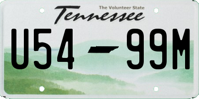 TN license plate U5499M