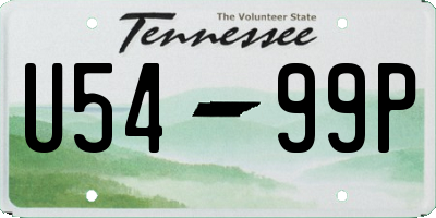 TN license plate U5499P