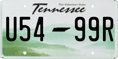 TN license plate U5499R