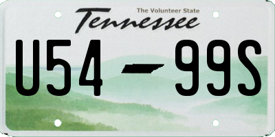 TN license plate U5499S