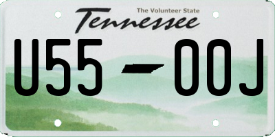TN license plate U5500J