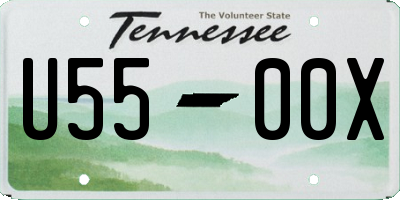 TN license plate U5500X