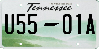 TN license plate U5501A