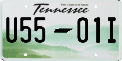 TN license plate U5501I
