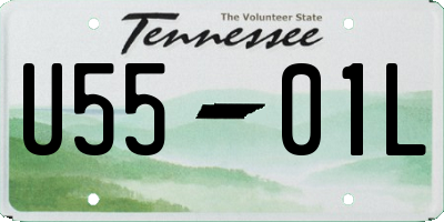 TN license plate U5501L